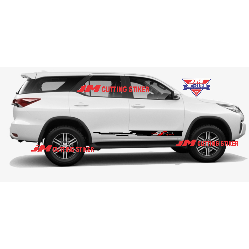 Jual Stiker Mobil Toyota Fortuner Stiker List Mobil Fortuner Cutting Stiker Mobil Fortuner Rush