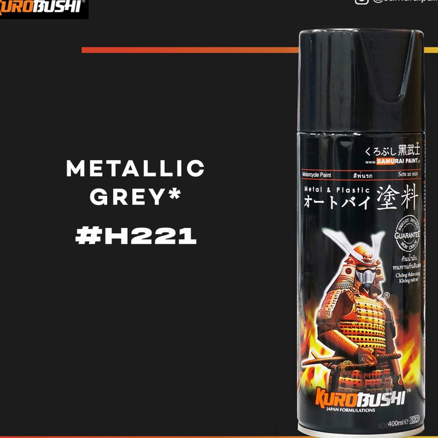 Jual Terjamin Samuraipaint, Metallic Grey H221 Cat Aerosol Kualitas ...