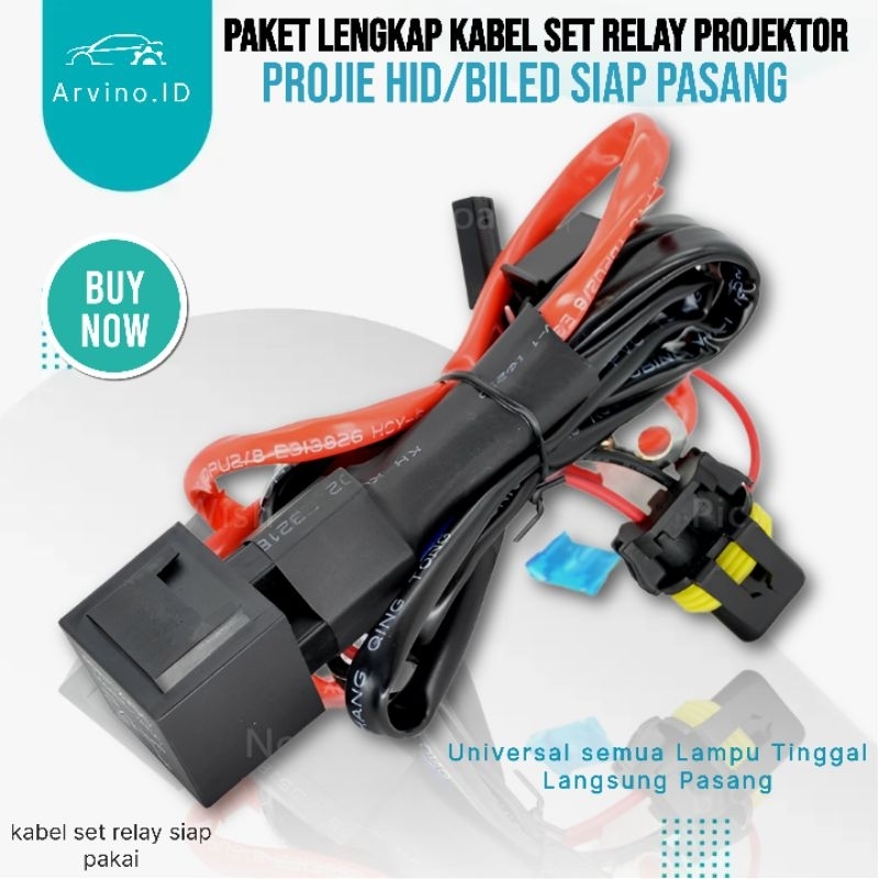 Jual Paket Lengkap Kabel Set Relay Projektor Set Projie Hid Biled Siap Pasang Shopee Indonesia