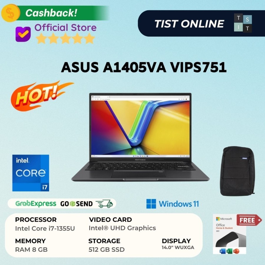 Jual ASUS A1405VA VIPS751/VIPS752 Core i7 1355U 8GB 512GB W11 OHS ...