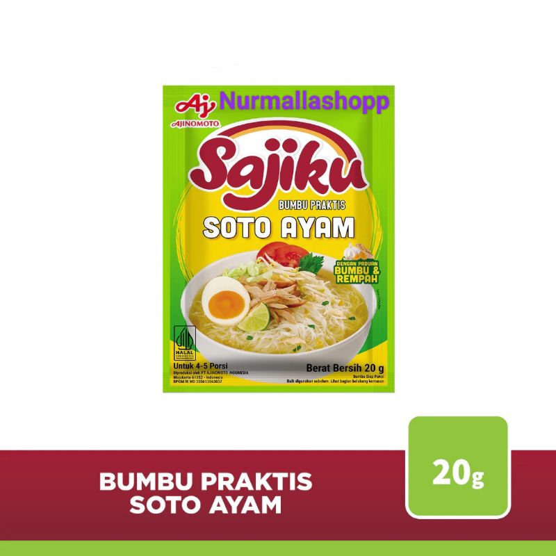 Jual Sajiku Bumbu Praktis Soto Ayam Gr Shopee Indonesia