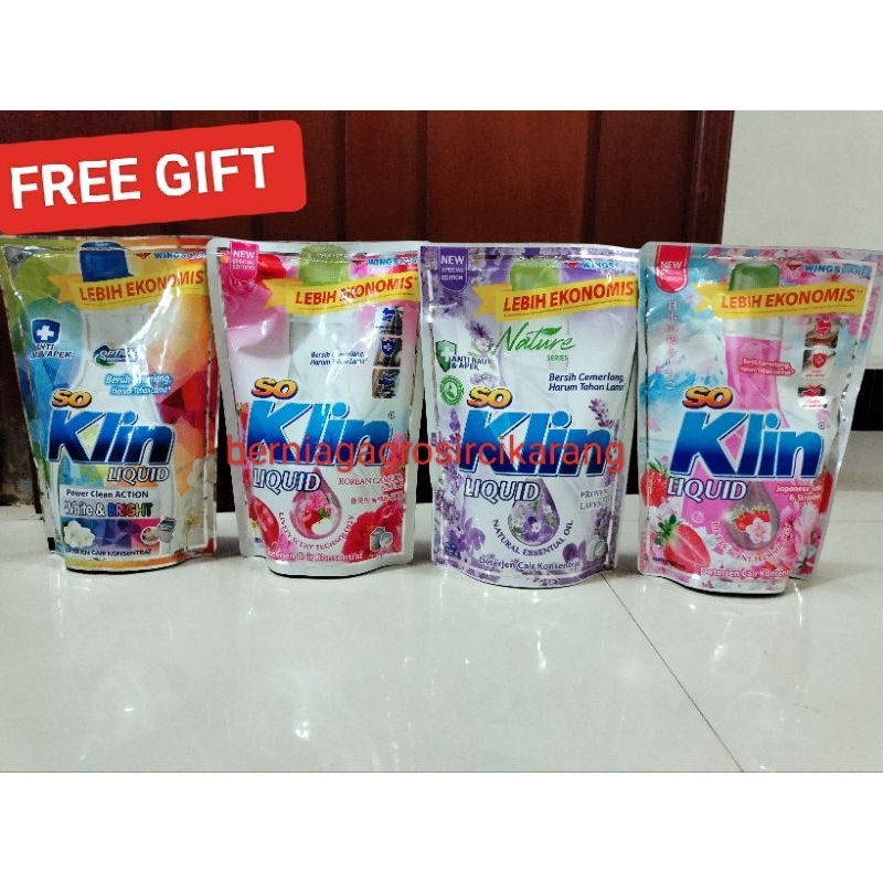 Jual SO KLIN LIQUID 525ML TERMURAH FREE GIFT | Shopee Indonesia