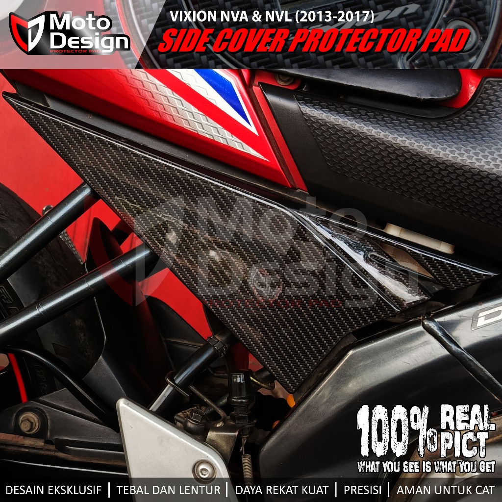 Jual Stiker Timbul Carbon Protector Pad Side Cover Filter Vixion Nvl