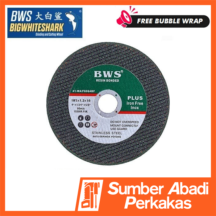 Jual BWS Batu Potong Besi 4 x 1 Mata Gerinda Hijau Cutting Wheel 4 Inch ...