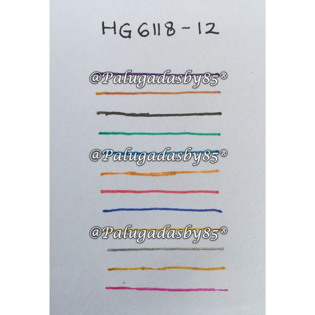 Jual (1 Pak / 12 Warna) GROSIR Gelpen ZUIXUA HG6118-12 1.0 Glitter Pen ...