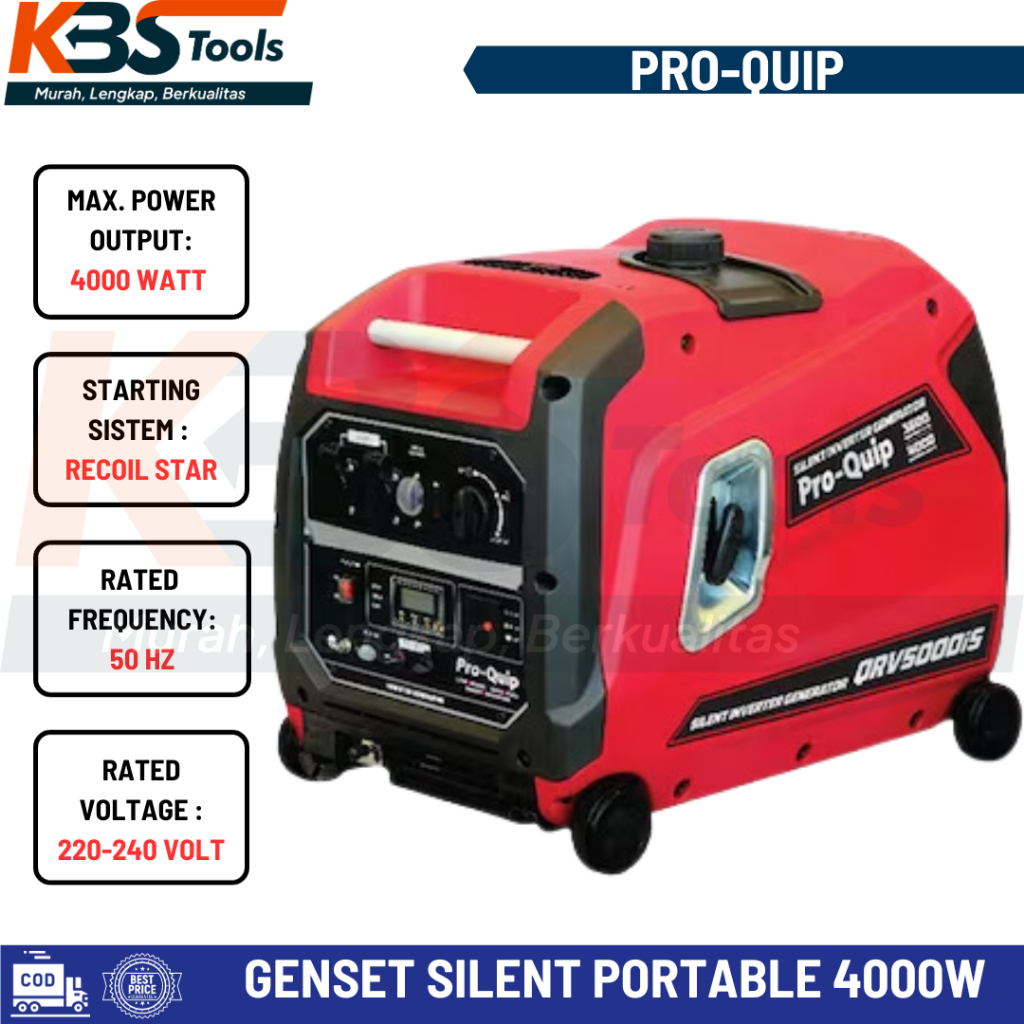 Jual Mesin Genset Portable Silent Generator Proquip 4000 Watt QRV 5000 IS Shopee Indonesia