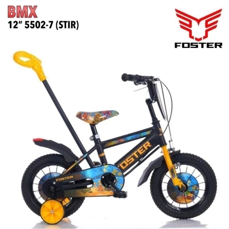 Jual Sepeda anak 12 inch Foster dorongan stir BAN POMPA Velg besi jari2 ...