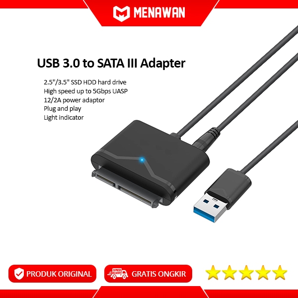 Jual Converter SATA to USB 3.0 Adapter HDD Kabel Konektor Hardisk ...
