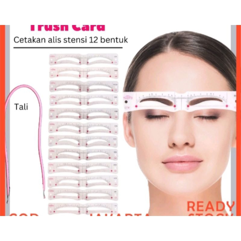 Jual Cetakan Alis +Tali Ikat 12 Pcs/ Alis Rapi dan Cetar | Shopee Indonesia
