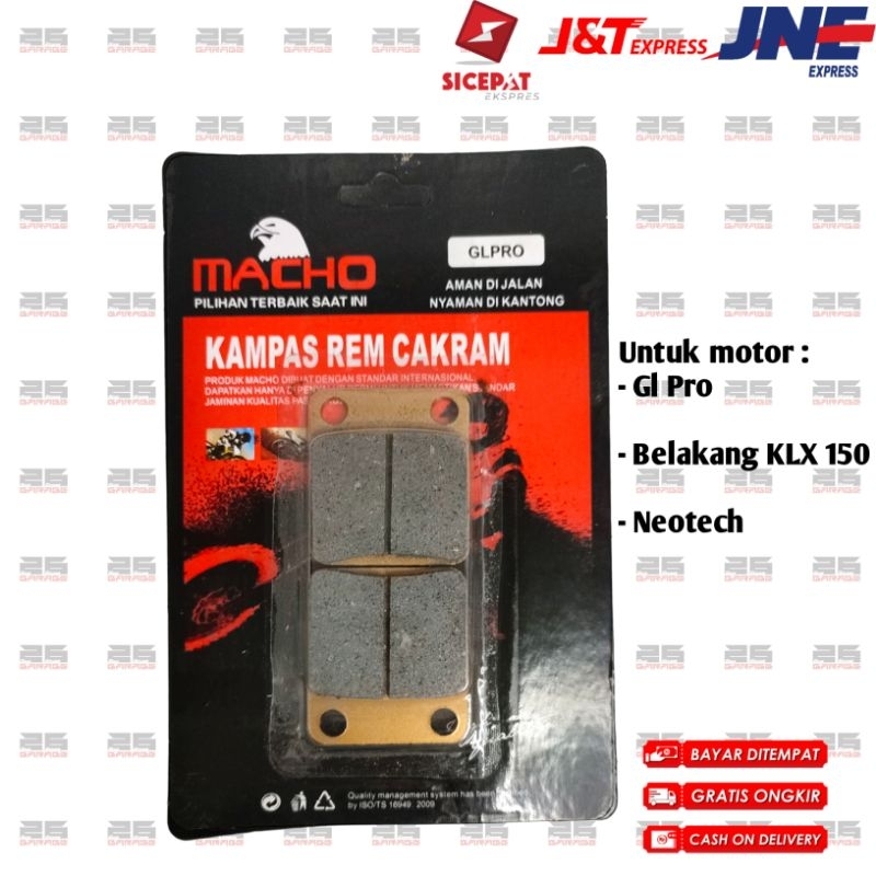 Jual Dispad Kampas Rem Cakram Depan Gl Pro Macho Original Shopee Indonesia