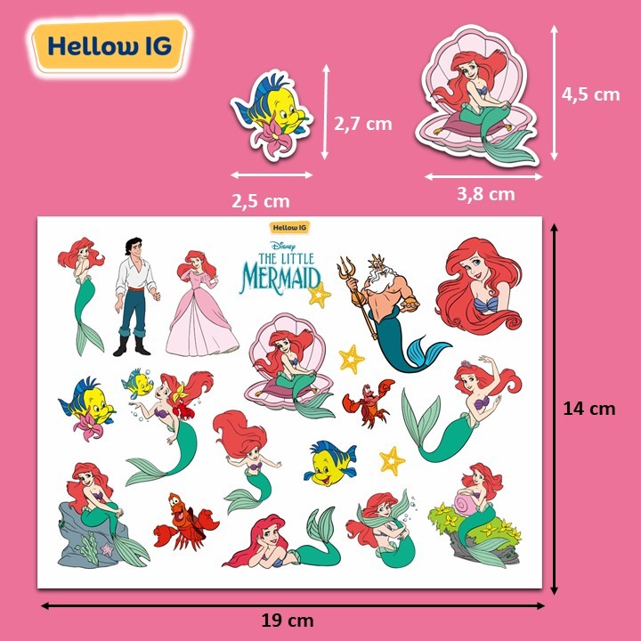 Jual STICKER PACK LITTLE MERMAID ARIEL | STIKER MERMAID BOTOL LAPTOP ...