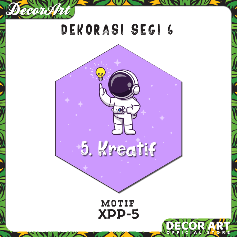 Jual Decorart Dekorasi Kelas Hiasan Dinding Segi 6 Hexagonal Tema