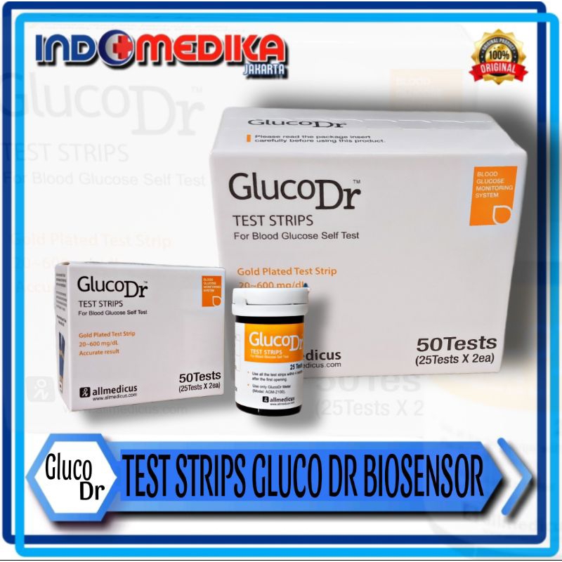 Jual Gluco dr Strip AGM 2100 / Strip Glucodr biosensor isi 50 / Strip ...