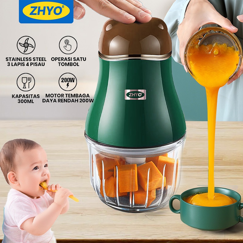 Jual Zhyo W Blender Mpasi Bayi Food Chopper Ml Blender Kaca Portabel Baja Tahan Karat