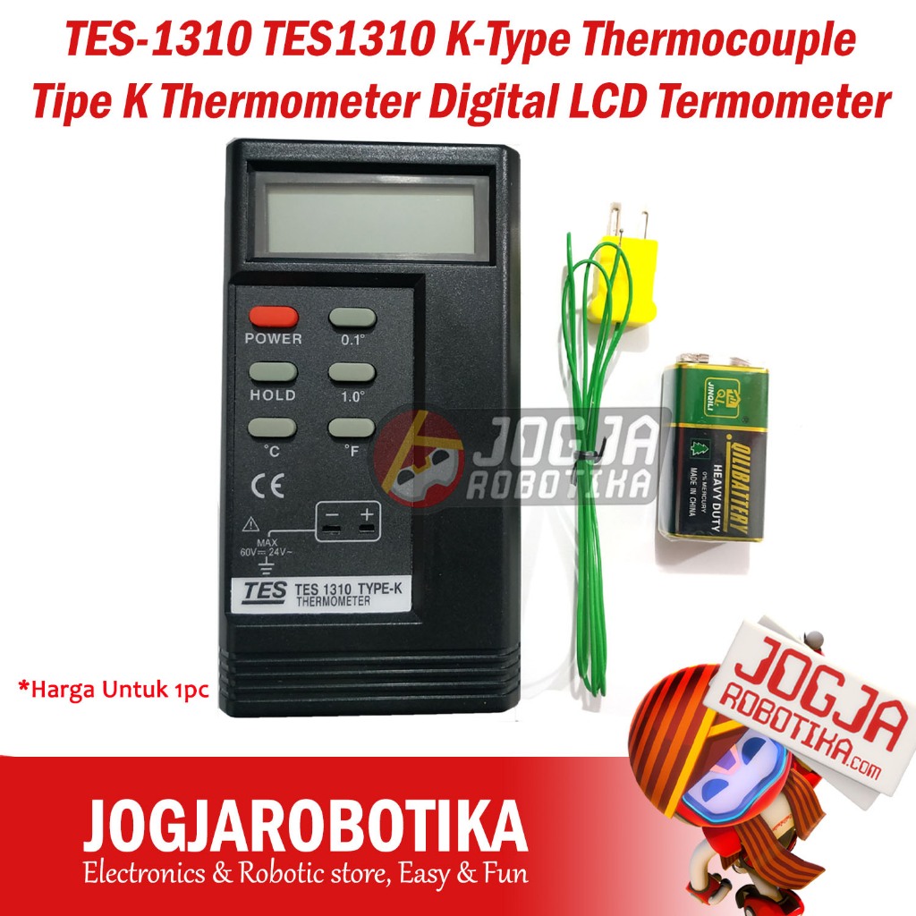 Jual TES-1310 TES1310 K-Type Thermocouple Tipe K Thermometer Digital ...