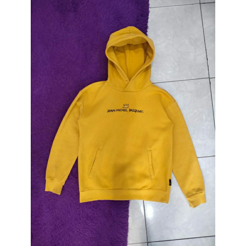 Jean michel basquiat yellow hoodie hotsell