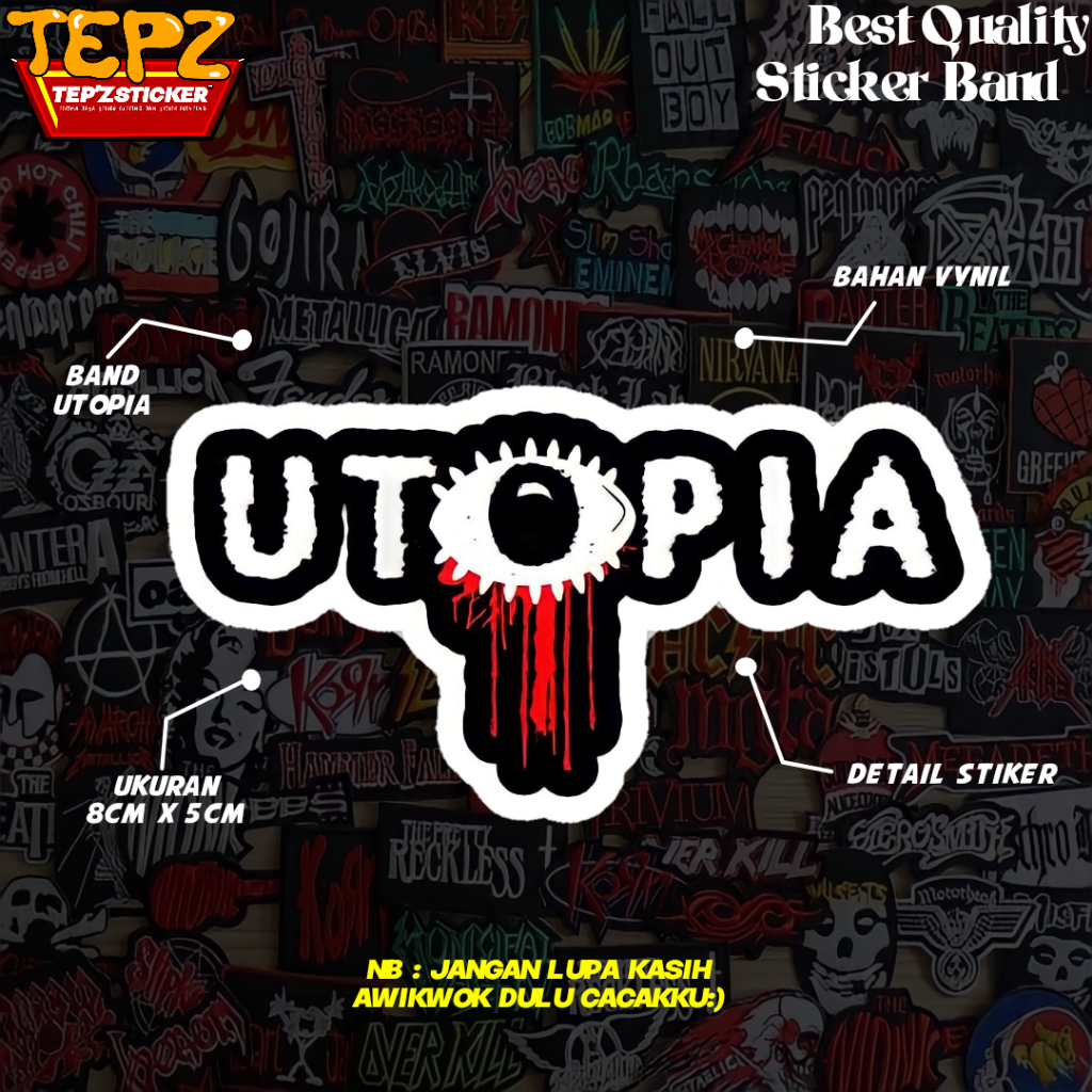 Jual STICKER STIKER (BAND UTOPIA) STIKER BAND|STIKER METAL|STIKER ...