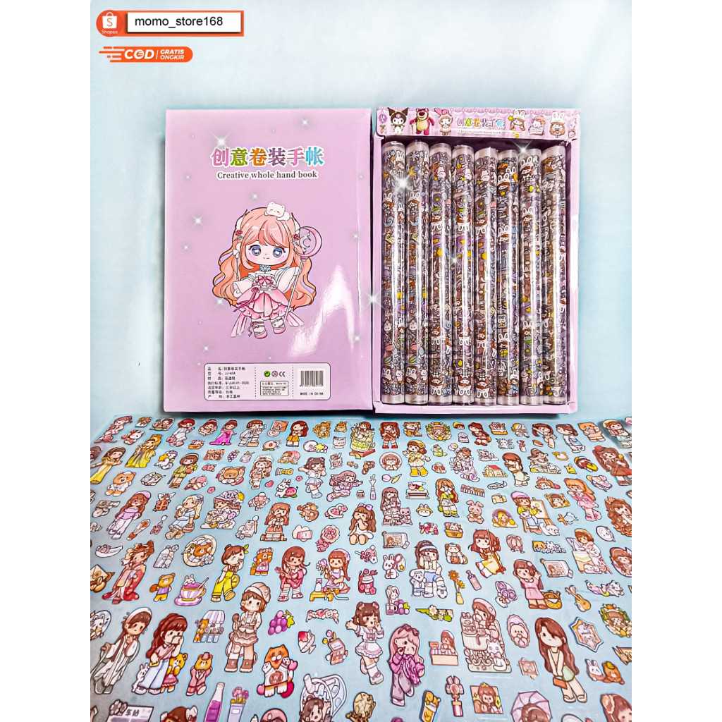 Jual Stiker Nono Momo Cici Sticker Gulung Lotsosanriomixue Viral Kirim Random Shopee Indonesia 7658