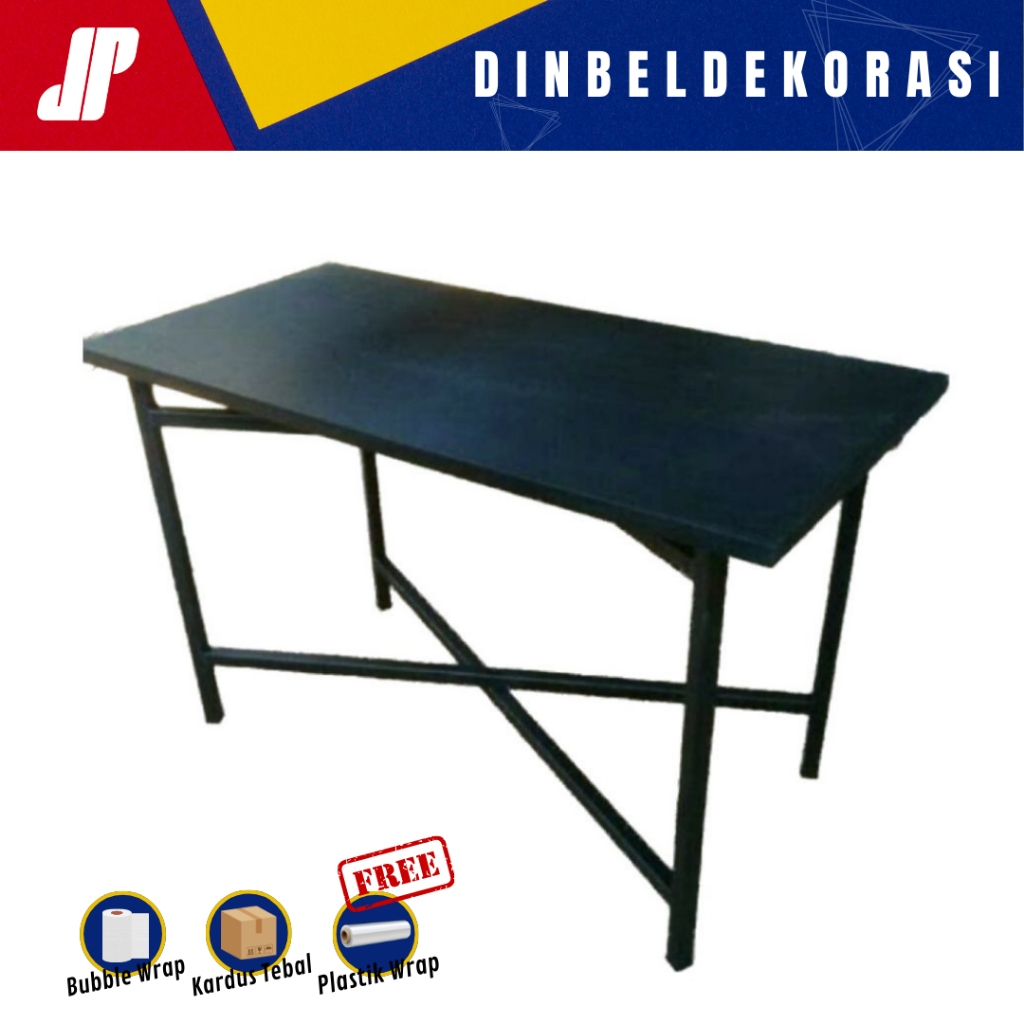 Jual Meja Bazar Lipat Kaki Silang Besar Custom 100x60 120x60 Meja Lipat