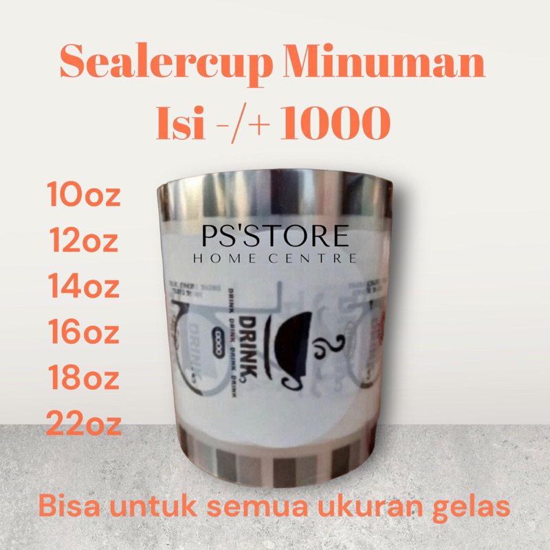 Jual Plastik Lid Seal Cup Cup Sealer Motif Drink Isi 1000 Cup Sealer Cup Tutup Gelas Pop Ice 8989