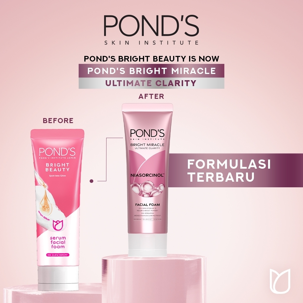 Jual Ponds Bright Miracle Ultimate Clarity NIASORCINOL Facial Foam ...