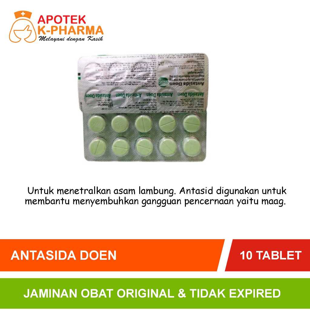 Jual Antasida Doen Isi 10 Tablet Obat Original Generik Mersi Shopee