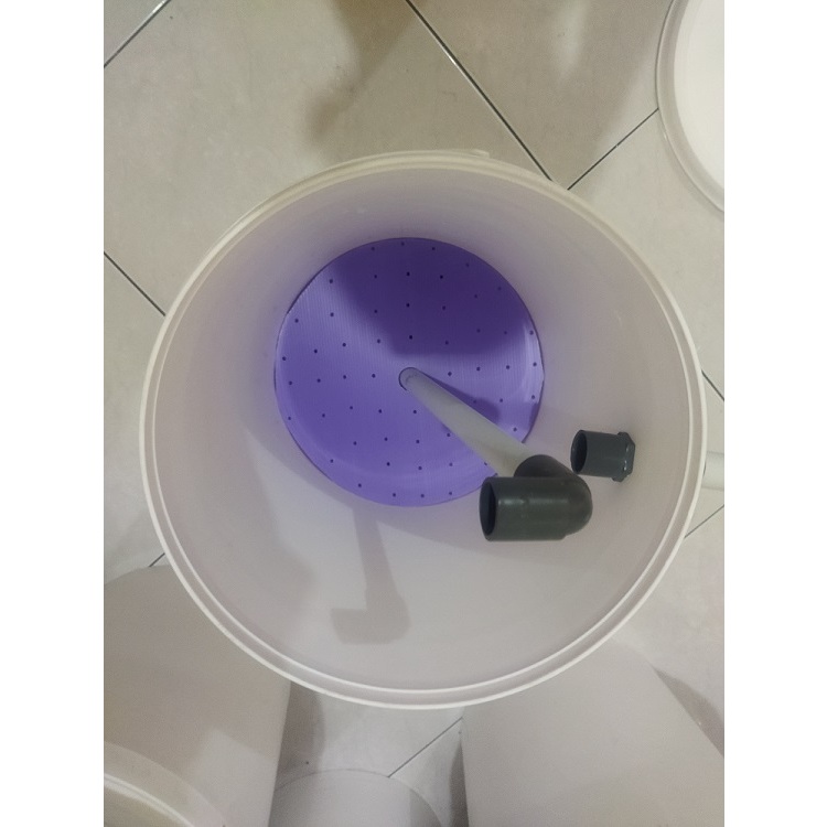 Jual ember bio filter kolam ikan plus media dengan output 1 inch ...