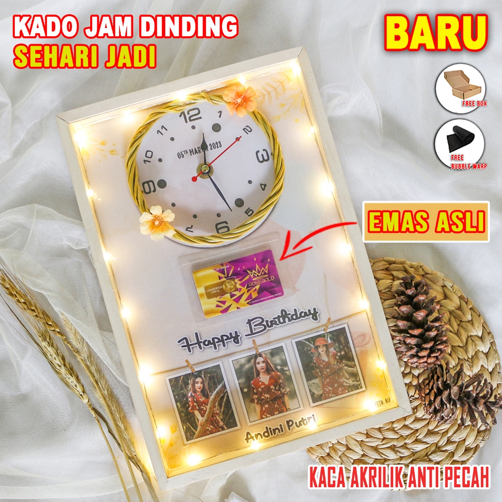 Jual Jam Dinding Custom Unik Kado Pernikahan Kado Wedding Ulang Tahun