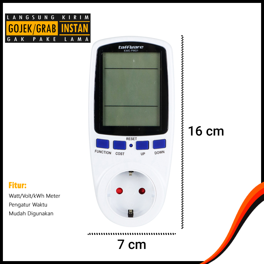 Jual Taffware kWh Watt Volt Meter Pengukur Biaya Listrik Rumah ...
