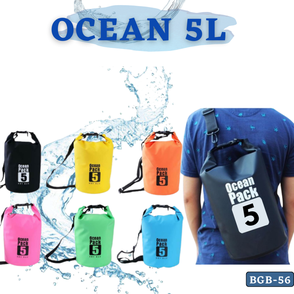 Jual Ocean Pack Drybag 5 Liter Tas Pantai Outdoor Anti Air Tas Pancing