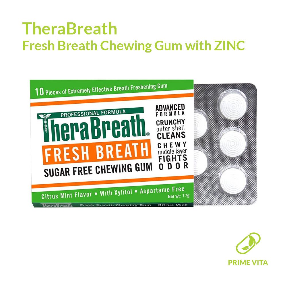 Jual TheraBreath Fresh Breath Chewing Gum with ZINC Permen Karet untuk ...