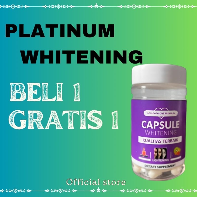 Jual PROMO PLATINUM WHITENING GLUTATHIONE UNGU Collagen Pemutih Badan  Platinum Capsule Whitening Glutathione Kapsul Ori Original Pemutih Kulit  Seluruh Badan Untuk Pria & Wanita Terbaik L-Glutathione Collagen Whitening  | Shopee Indonesia