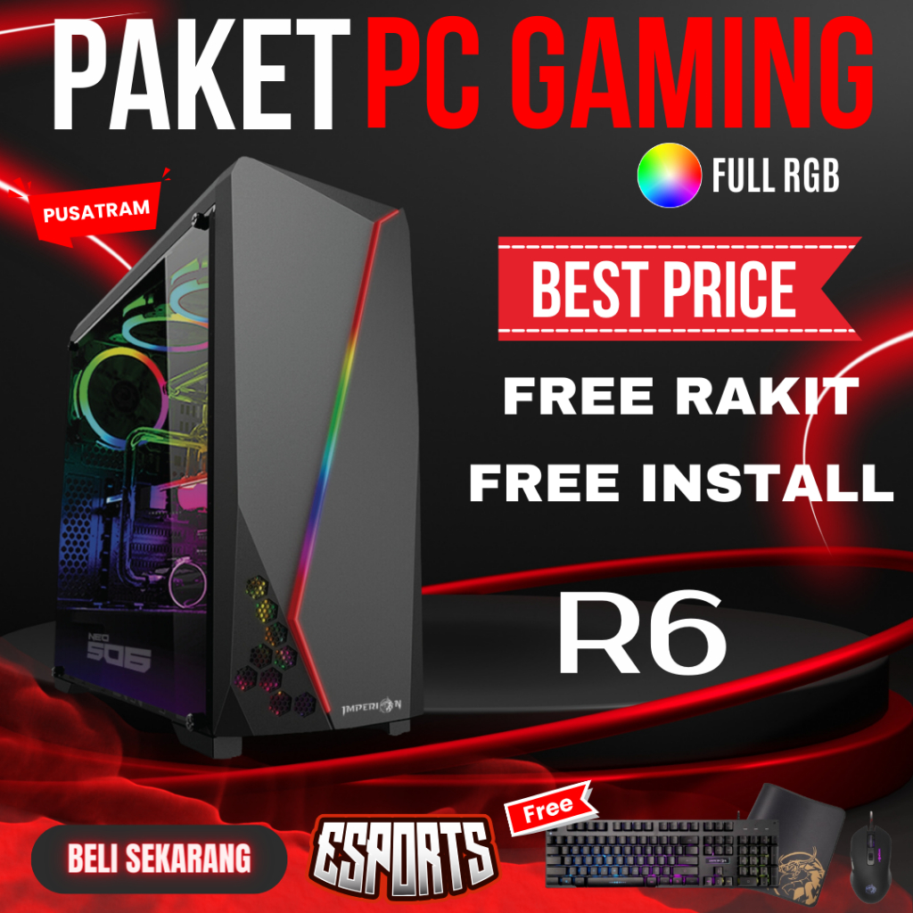 Jual PC Gaming R6 Intel i5-10400F H510 RTX 2060 Super DDR4 16GB 256GB ...