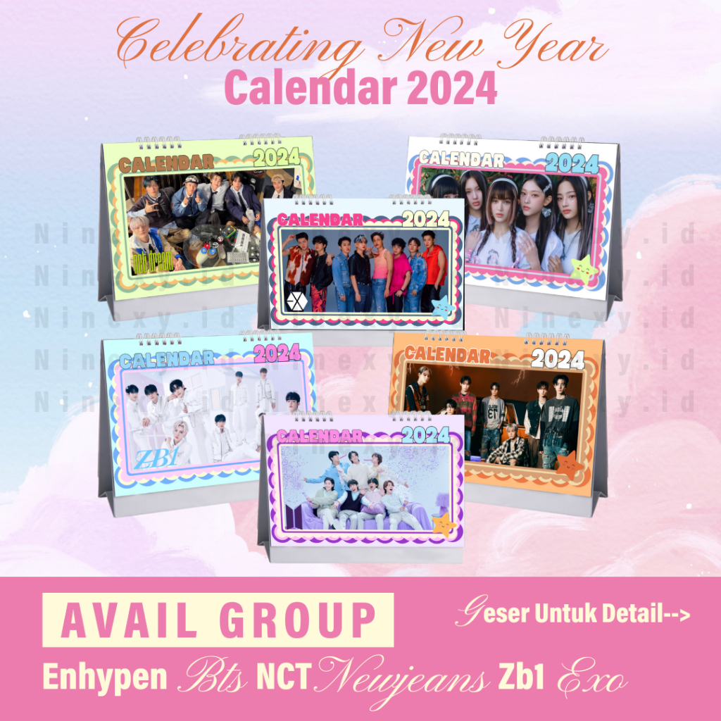 Jual Kalender 2024 kpop bts enhypen newjeans zb1 nct dream exo suju