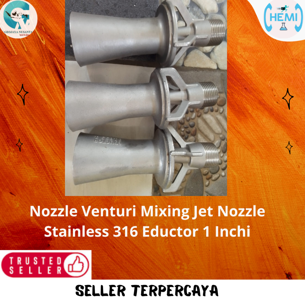 Jual Nozzle Venturi Mixing Jet Nozzle Stainless 316 Eductor 1 Inchi ...