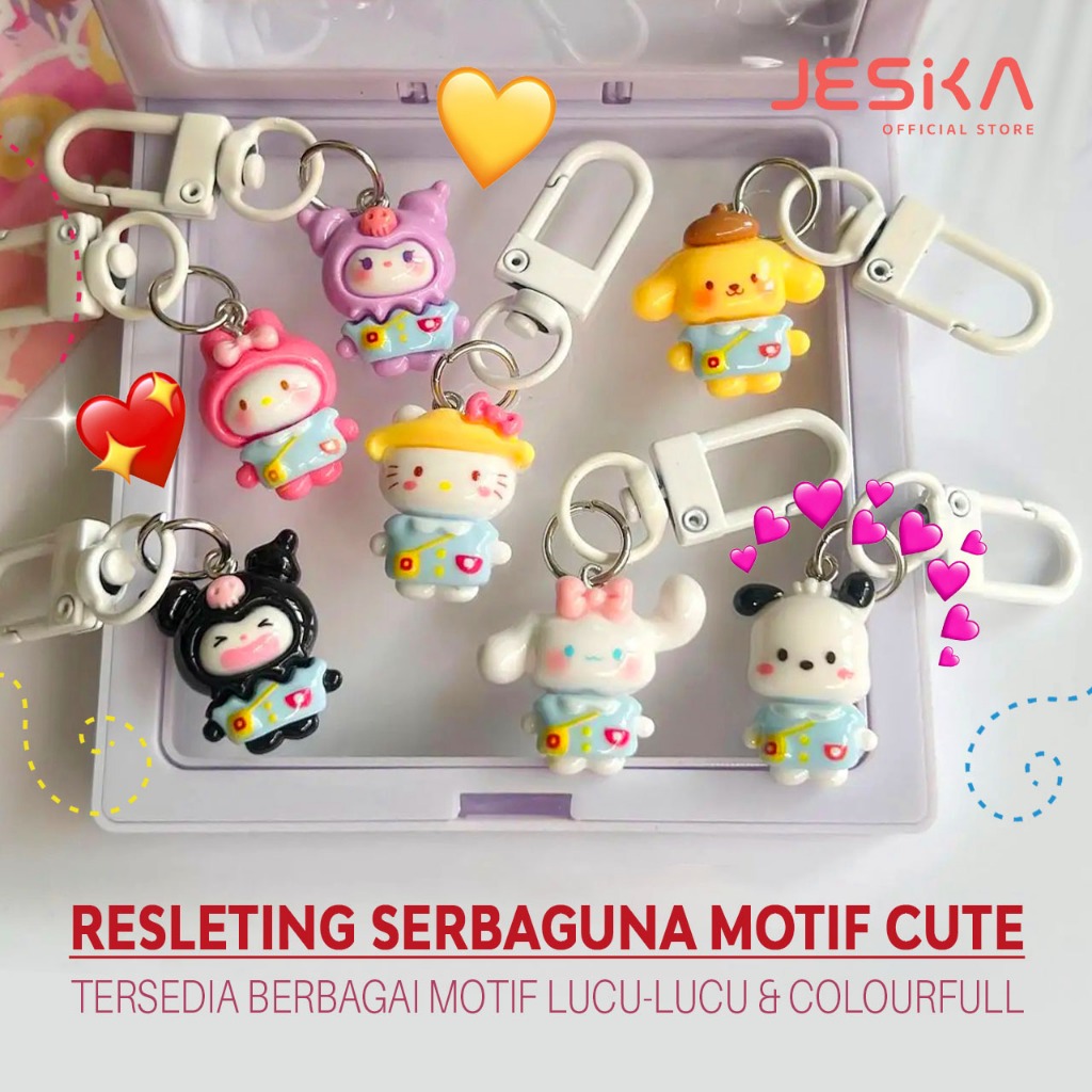 Jual Gantungan Kunci Resleting Karakter Kartun Sanrio Keychain Kuromi ...