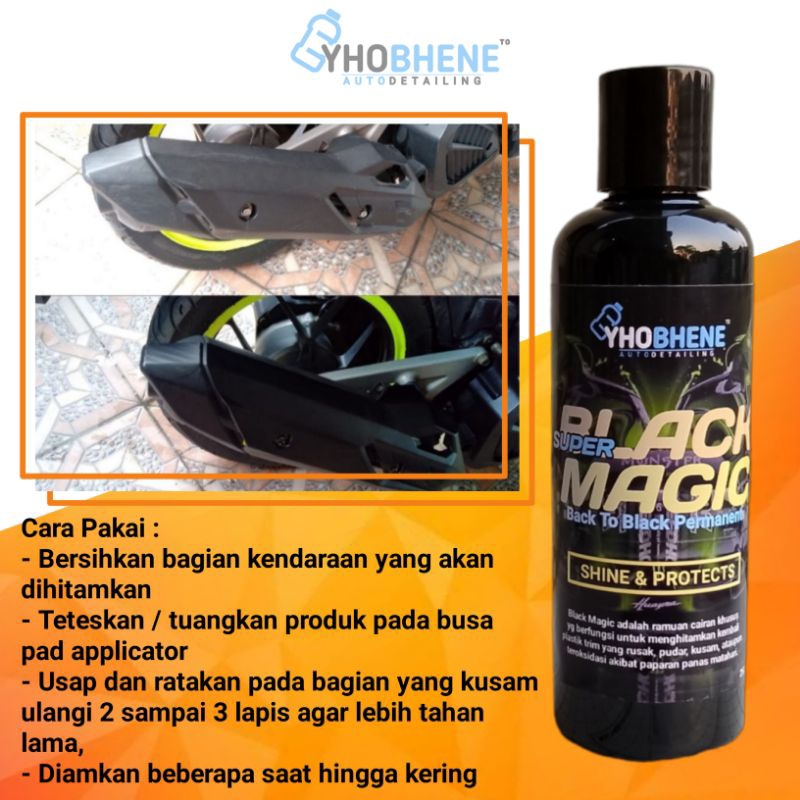 Jual Black Magic Penghitam Body Kasar Motor Dan Mobil Permanent Isi 100ml Shopee Indonesia 2377