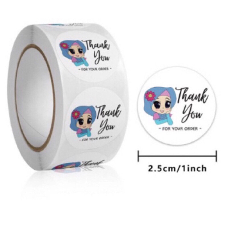 Jual Roll Pcs Sticker Label Makanan Ucapan Thank You For Your Order Shopee Indonesia