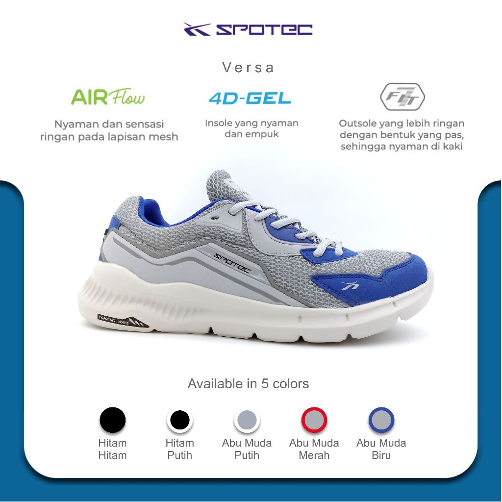 Jual Sepatu Running / Unisex / Versa / Spotec OriginaL | Shopee Indonesia