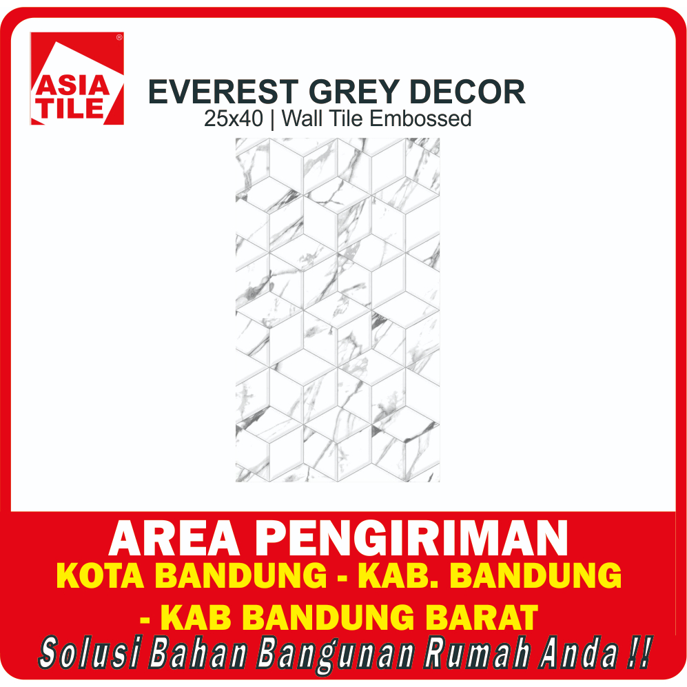 Jual Keramik Dinding Asia Tile 25x40 Everest Decor KW 1 / Asia Tile