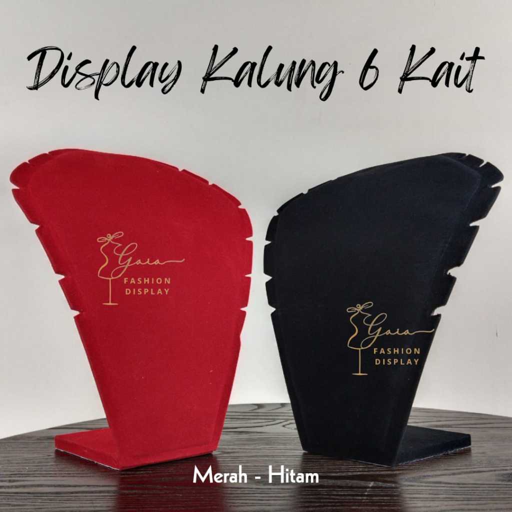 Jual Tempat Kalung Display Stand Pajangan Bludru Warna Pajangan Display ...