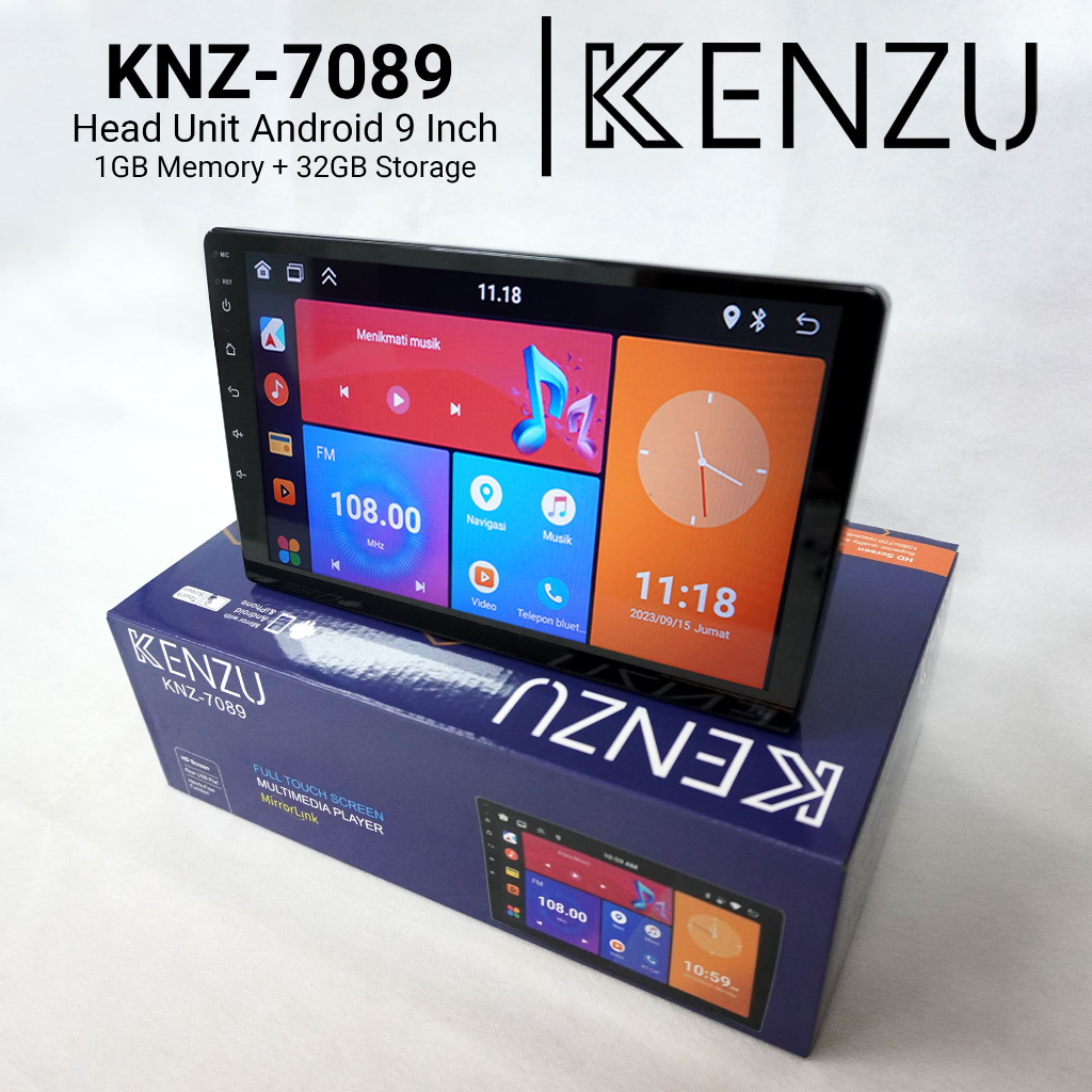 KNZ-7089 Head Unit Android Double DIN 7"/9"/10" | 1+32 & 2+32, Android Auto, CarPlay, AHD, NFC