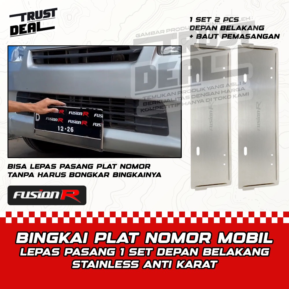 Jual Cover Plat Nomor Mobil Premium Dudukan Plat Nomor Mobil Stainless Anti Karat Shopee Indonesia