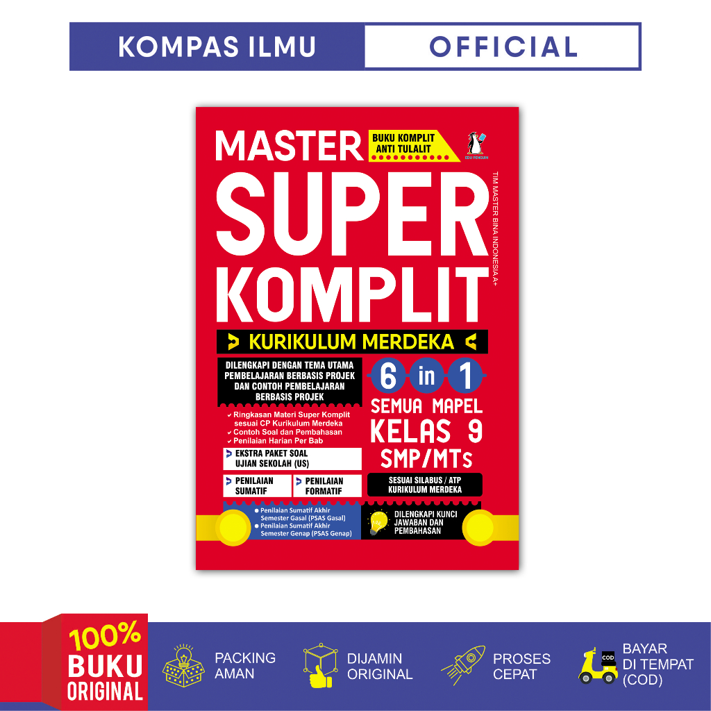 Jual Buku Kurikulum Merdeka | Ulangan SMP | Master Super Komplit 6in1 ...