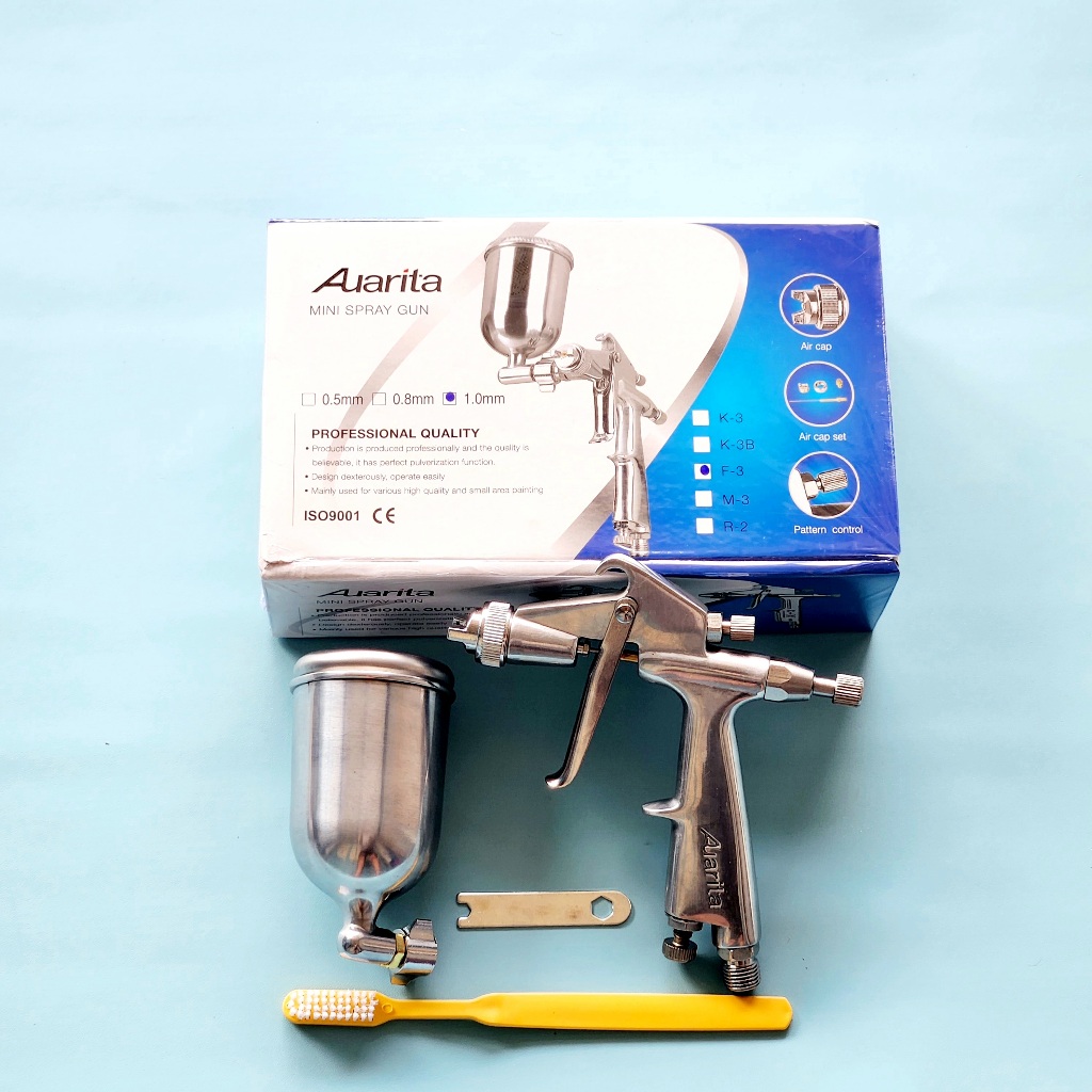 Jual Spray gun Auarita F3 + Air Filter + Coupler PF20 | Shopee Indonesia