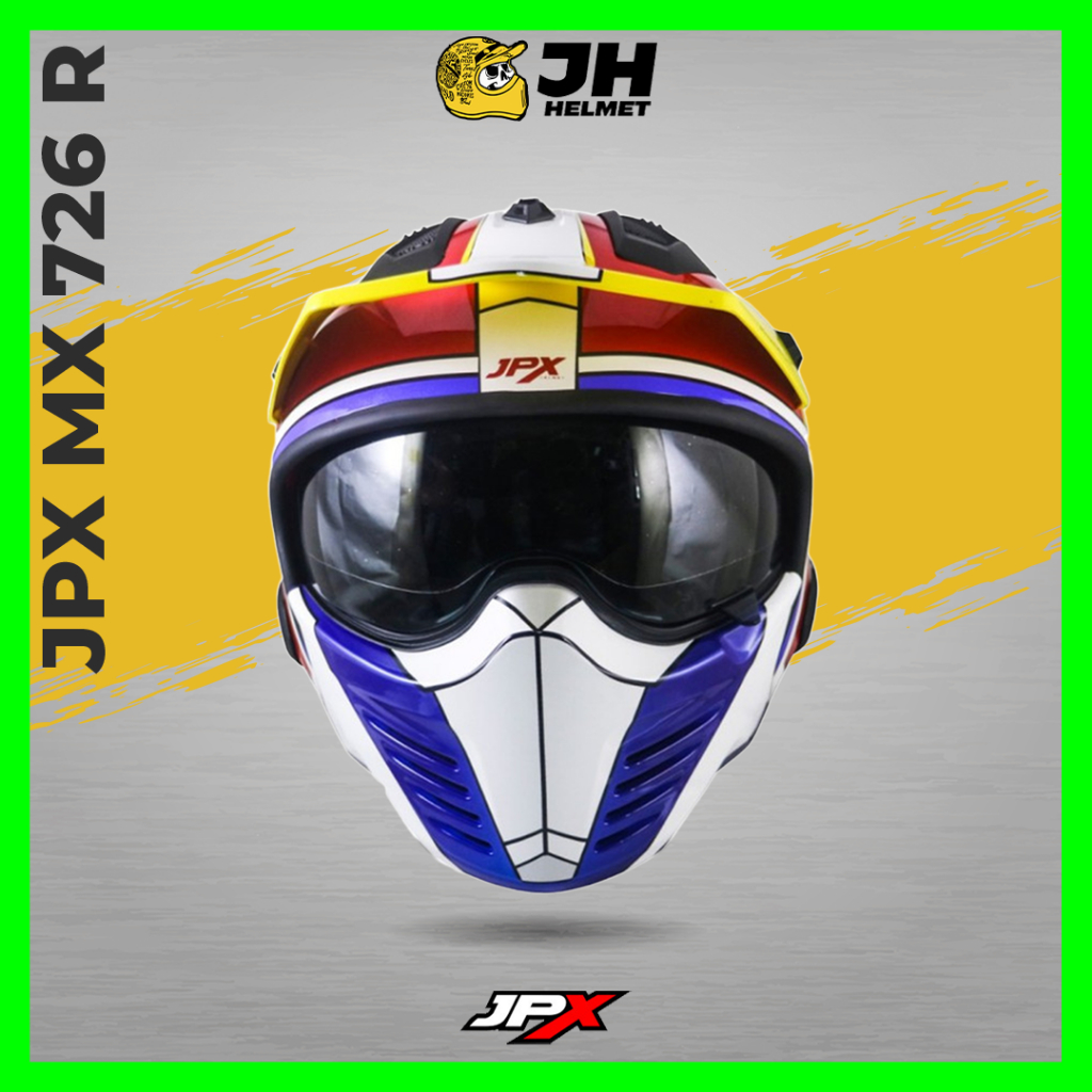 Jual Helm JPX MX 726R Motif VTS RANS Red Glossy | Helm Full Face | Helm ...