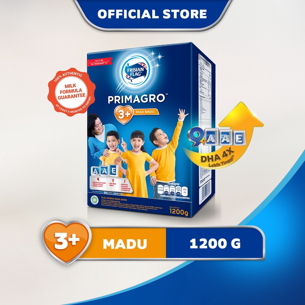 Jual Frisian Flag Primagro 3+ | 1200gr | Vanila | Madu | Susu anak usia ...