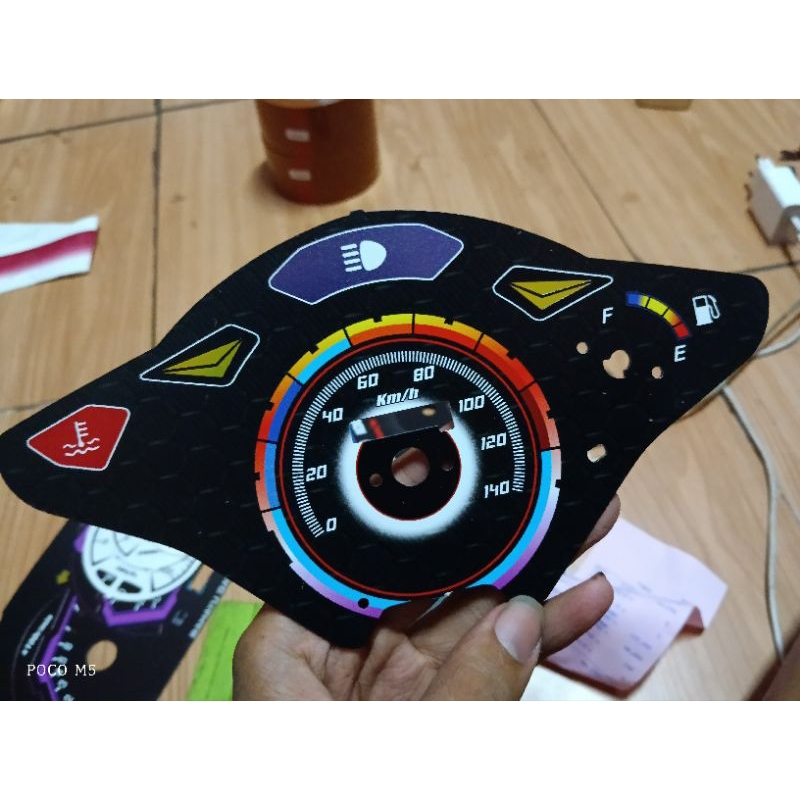 Jual papan speedometer custom vario techno 110 panel spidometer vario