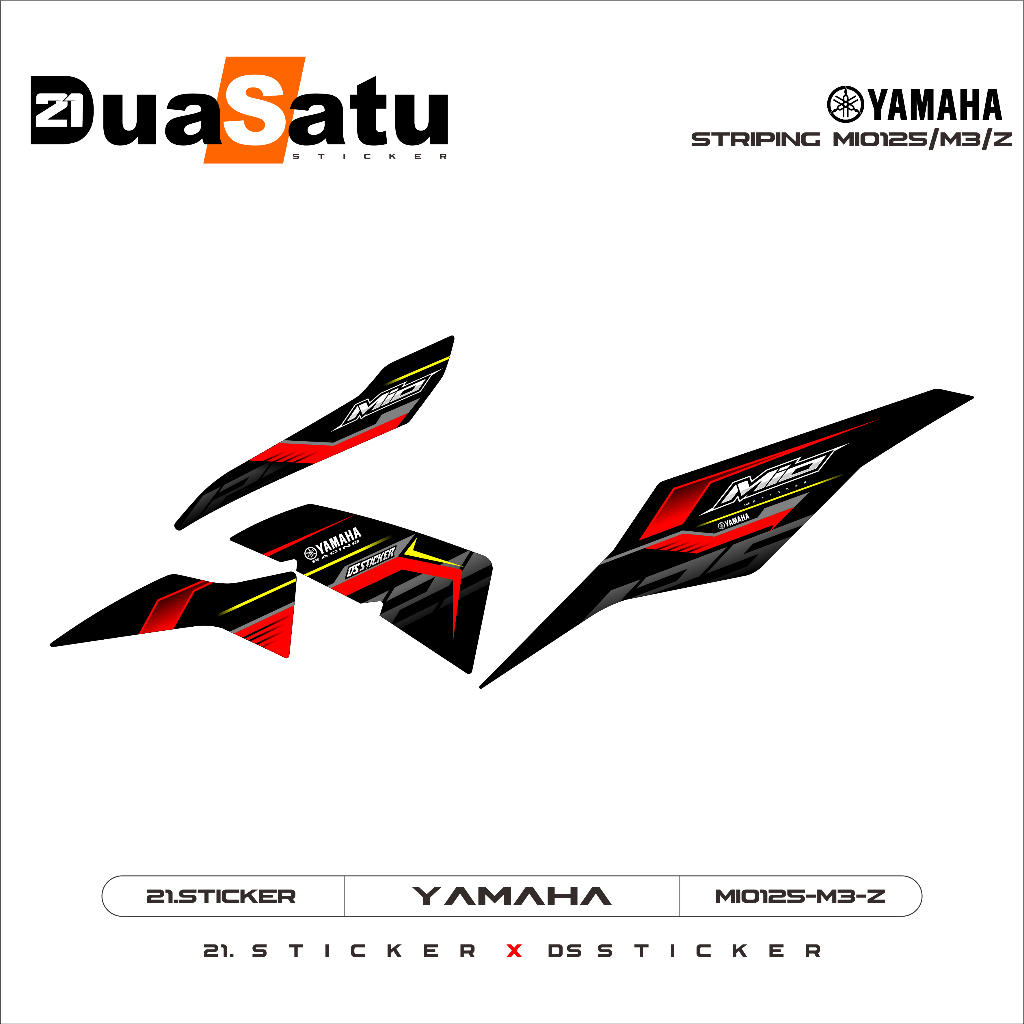 Jual Stiker Mio M3/Z Decal Striping Standar Mio M3/125 Premium Racing
