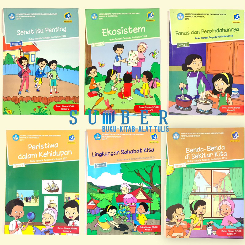 Jual Buku Pelajaran Sd Mi Kelas 5 Tematik / Tema 1,2,3,4,5,6,7,8,9 ...